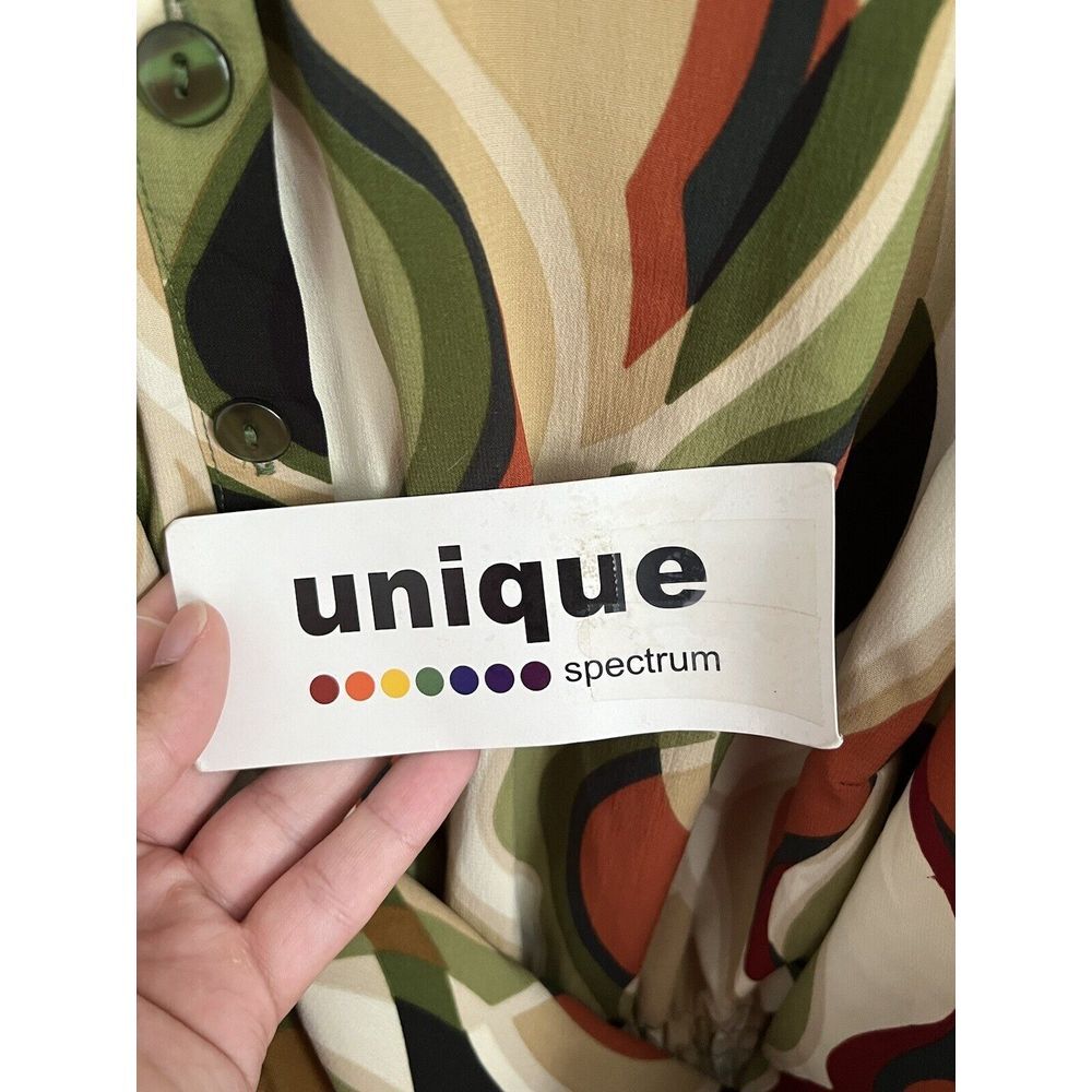 NWT Stretch Unique Spectrum Womens 26/28W Multicolor Polyester Mini Dress - Picture 4 of 5